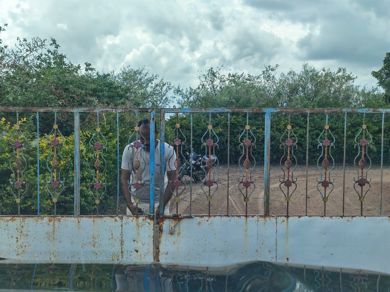 Farm gate opening