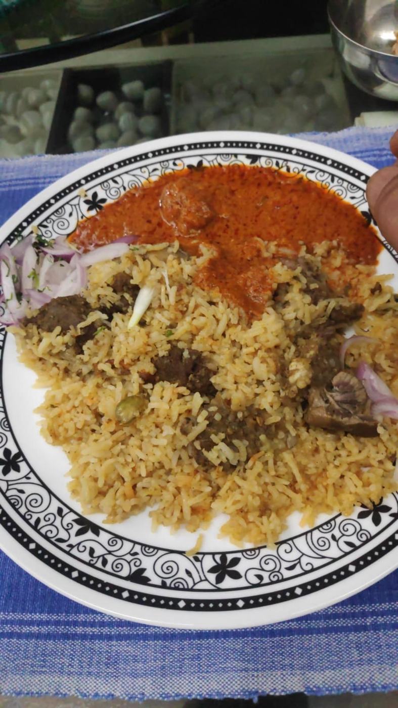 Food biryani plate