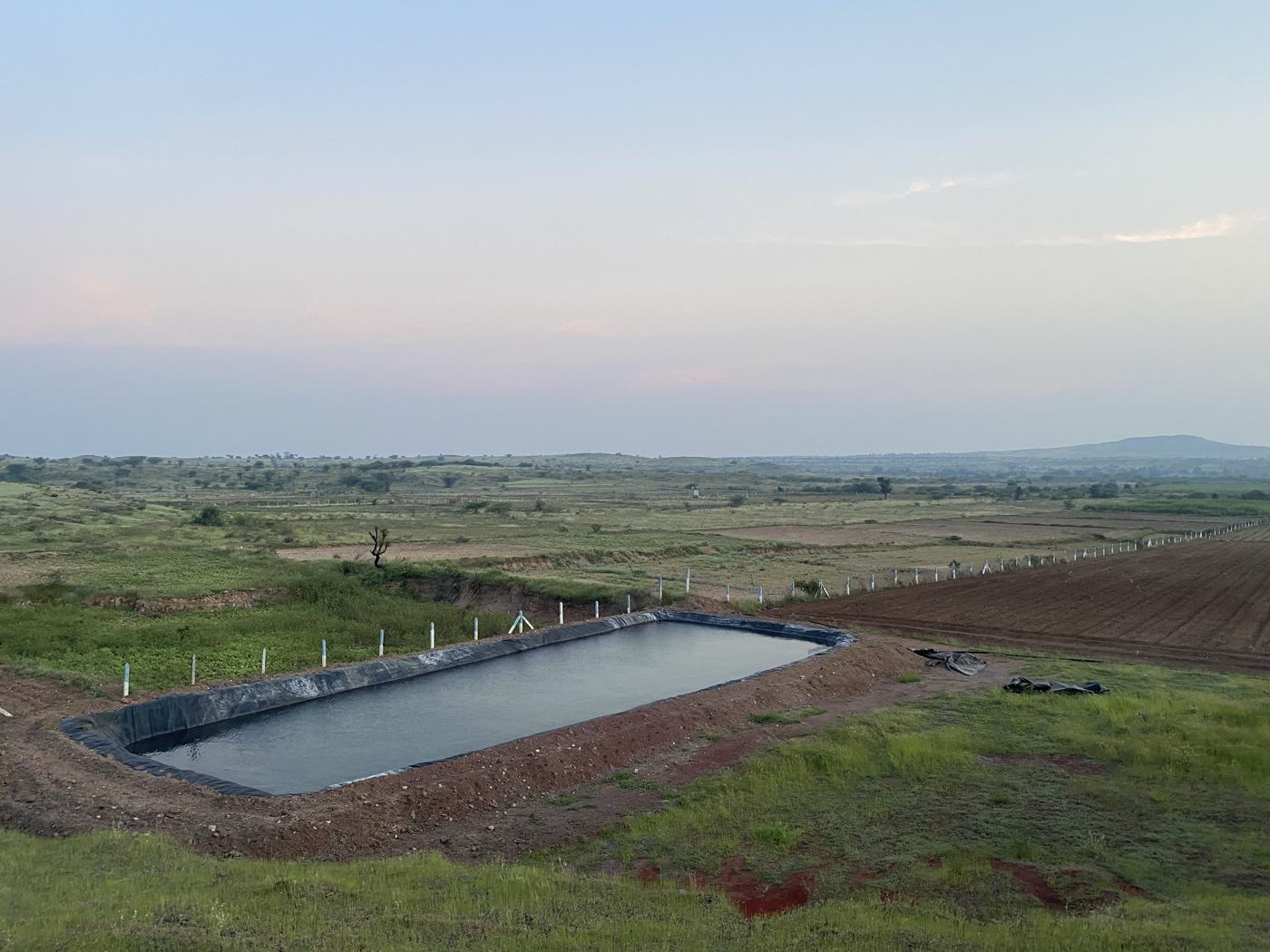 Pond from hill