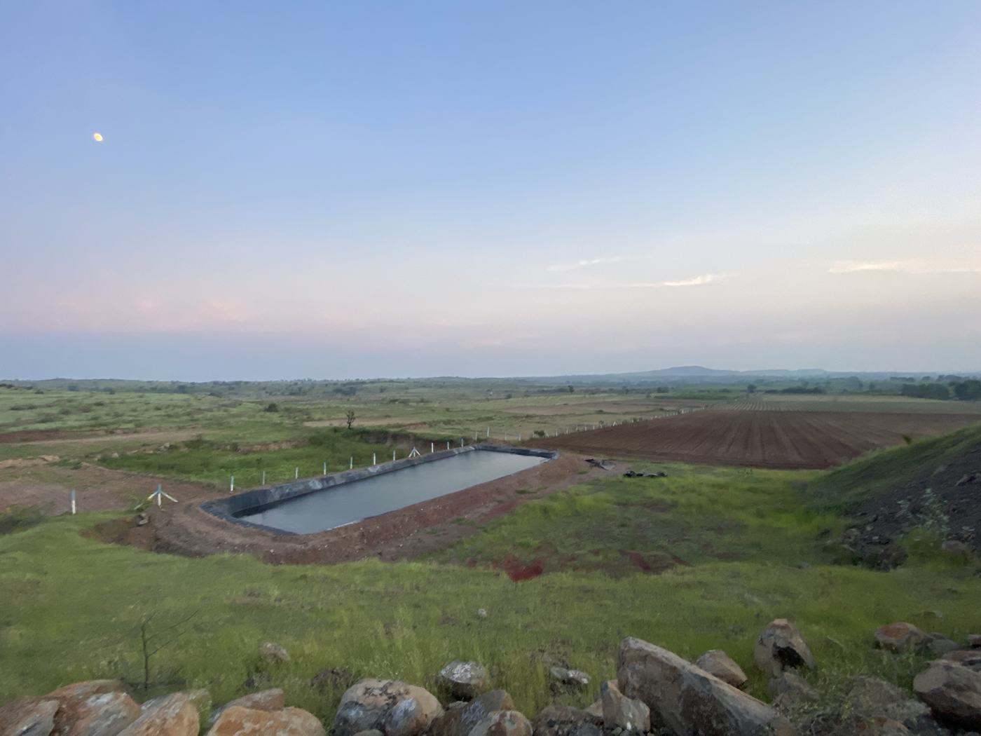 Pond from hill