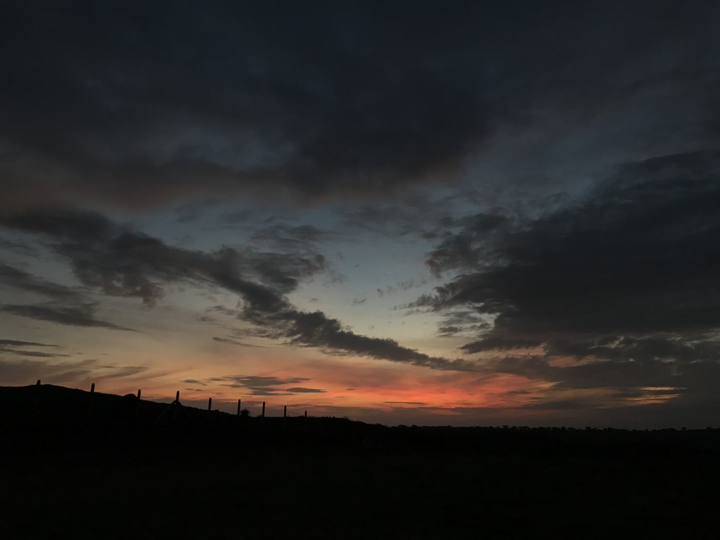 Afterglow dark clouds