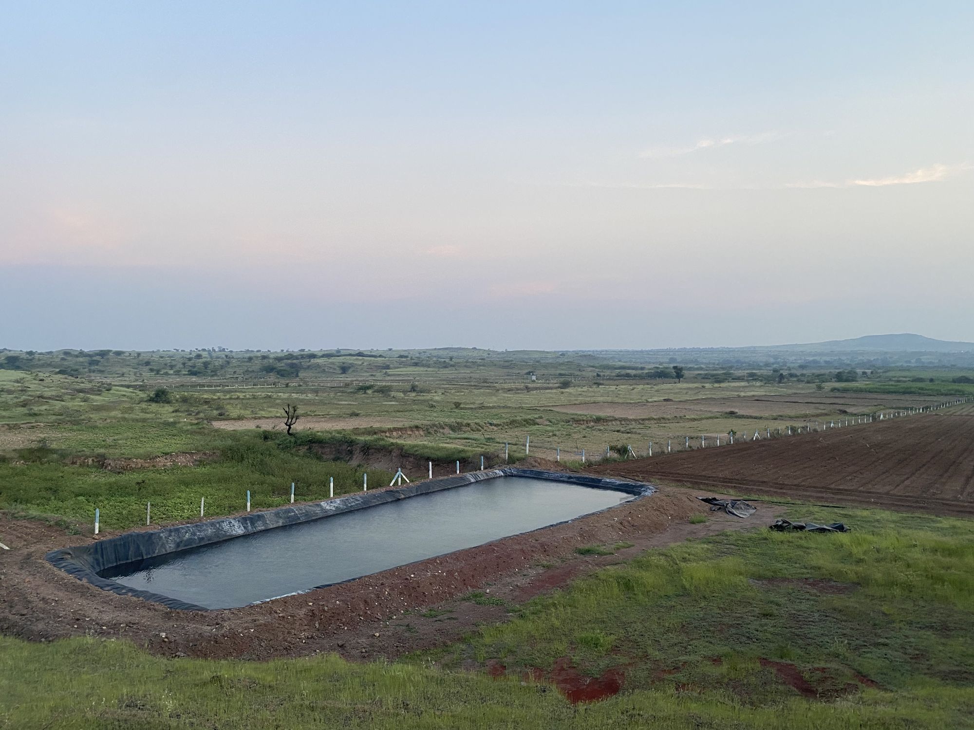 Farm pond from the hill